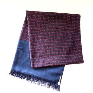 Hermes Cashmere Wool Silk Scarf with Fringe